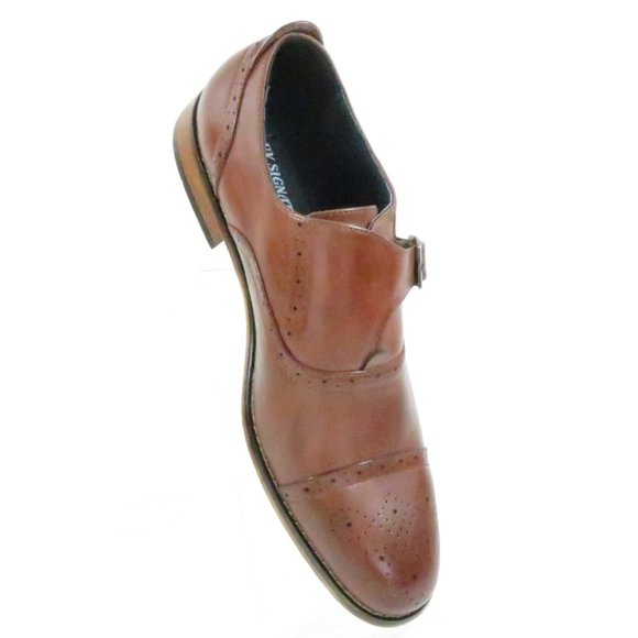 Executive Brown Buckle Italian Style Shoes - Picture 7 of 12